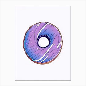 Blueberry Donut Abstract Line Drawing 1 Canvas Print