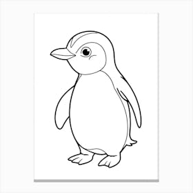 Penguin Coloring Pages Canvas Print