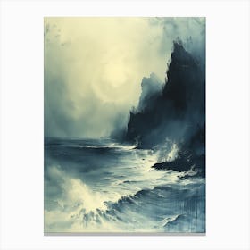 Cliffs And Waves Canvas Print