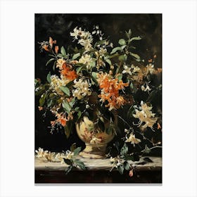 Baroque Floral Still Life Honeysuckle 4 Canvas Print