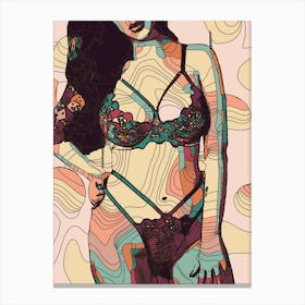 Abstract Geometric Sexy Woman 46 Canvas Print