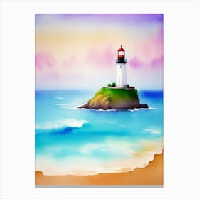 Watercolor Lighthouse 6 Canvas Print