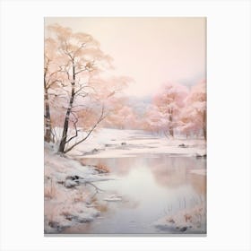 Dreamy Winter Painting Lake District National Park United Kingdom 3 Canvas Print