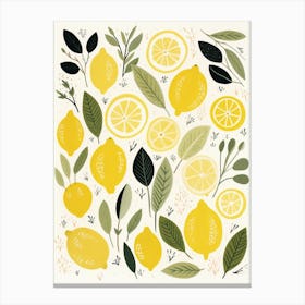 Lemons illustration 1 Canvas Print