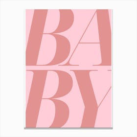 Baby - pink Canvas Print