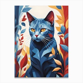 Blue Cat Canvas Print