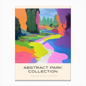 Abstract Park Collection Poster Parc Des Buttes Chaumont Paris 5 Canvas Print