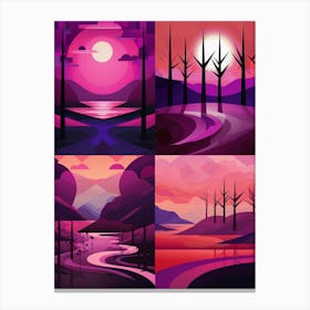 Landscape Geometric Abstract Illustration 14 Canvas Print