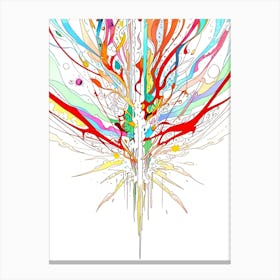 Abstract Splatter Painting Canvas Print