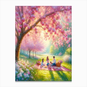 Cherry Blossom Picnic Canvas Print