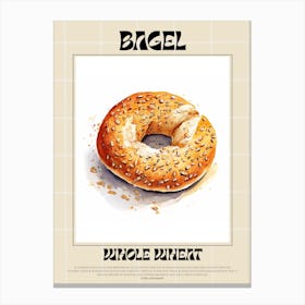 Whole Wheat Bagel 3 Canvas Print