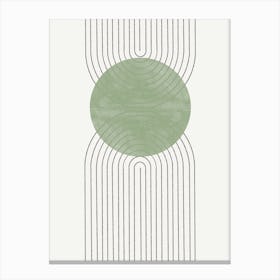 Green Circles Canvas Print