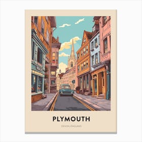 Devon Vintage Travel Poster Plymouth 2 Canvas Print