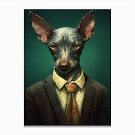 Gangster Dog Xoloitzcuintli Mexican Hairless Dog 4 Canvas Print