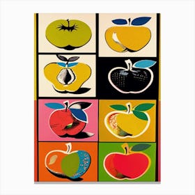 Apples Inspired By Andy Warhol Canvas Print