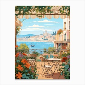 Cannes France 3 Illustration Canvas Print