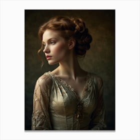 Victorian Woman Portrait Canvas Print