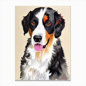 English Setter 2 Watercolour dog Canvas Print