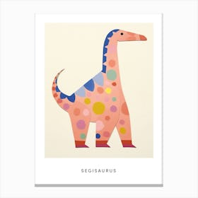 Nursery Dinosaur Art Segisaurus Poster Canvas Print