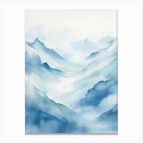 Watercolor Of Mountains 8 Canvas Print