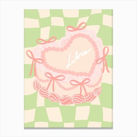 Libra Coquette Cake Print | Libra Gift | Libra Decor | Libra Zodiac print | Canvas Print