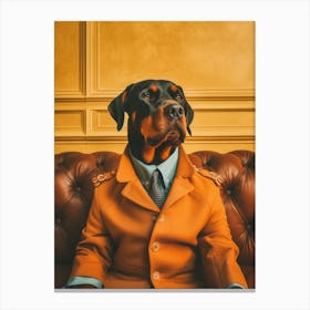 A Rottweiller Dog 9 Canvas Print