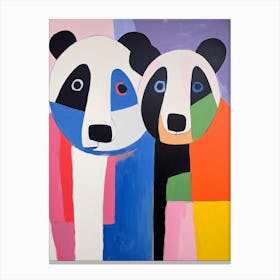 Colourful Kids Animal Art Giant Panda 2 Canvas Print