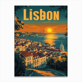 Aihrgdesign A Mid Century Modern Travel Poster For Lisbon Sho 60c0f126 Bea8 4216 B6b8 F6a4ec8b968b 3 Canvas Print