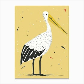 Yellow Stork Canvas Print
