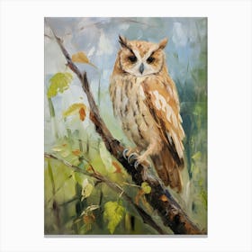 Bird Painting Eastern Screech Owl 2 Canvas Print
