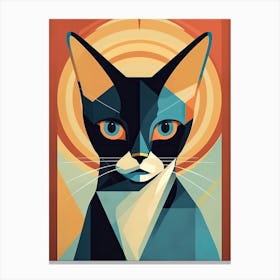 Cat With Blue Eyes Canvas Print