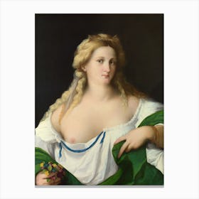 A Blonde Woman, Palma Vecchio Canvas Print