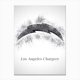 Los Angeles Chargers Sketch Drawing Canvas Print