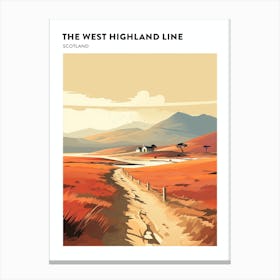 The West Highland Line Scotland 11 Hiking Trail Landscape Poster Canvas Print