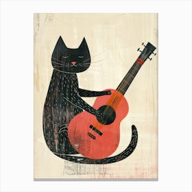 Cat Playing Guitar 1 Canvas Print