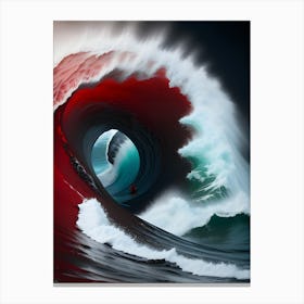 Red Wave Canvas Print