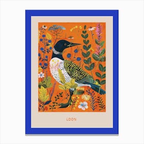 Spring Birds Poster Loon 3 Canvas Print