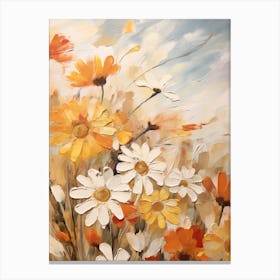 Fall Flower Painting Daisy 4 Canvas Print