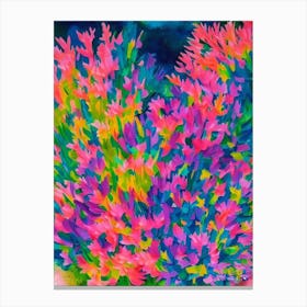 Acropora Tenella Vibrant Painting Canvas Print