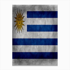 Uruguay Flag Texture Canvas Print