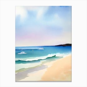 Coogee Beach 3, Australia Watercolour Canvas Print