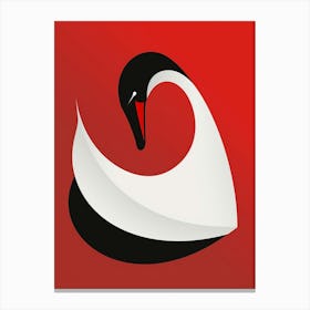 Swan Minimalist Abstract 3 Canvas Print