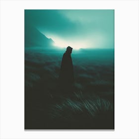 Misty Meadow Fields | The Art of Solitude Canvas Print