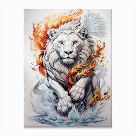 The Power Of The Cool Lion King Canvas Print
