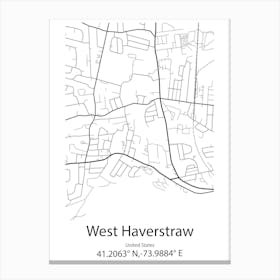 West Haverstraw,United States Minimalist Map Lienzo