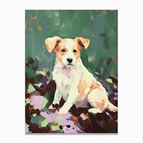 A Corgi Dog Painting, Impressionist 3 Canvas Print