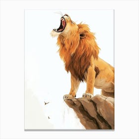 Barbary Lion Symbolic Imagery Clipart 2 Canvas Print