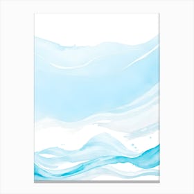 Blue Ocean Wave Watercolor Vertical Composition 102 Canvas Print