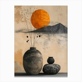 Modern minimal sunset Canvas Print