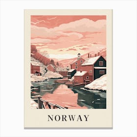 Vintage Travel Poster Norway Canvas Print